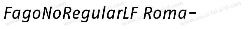 FagoNoRegularLF Roma字体转换